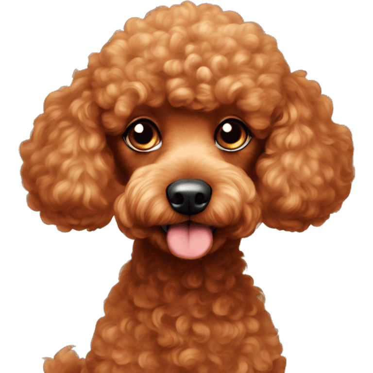 Tall red toy poodle with long nose emoji