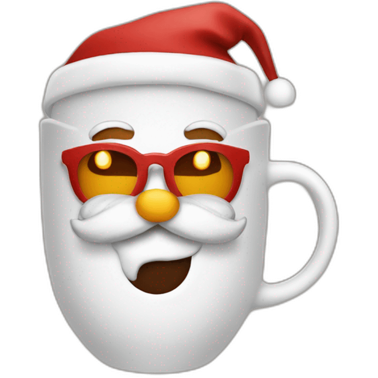 Santa Claus enjoys coffee emoji