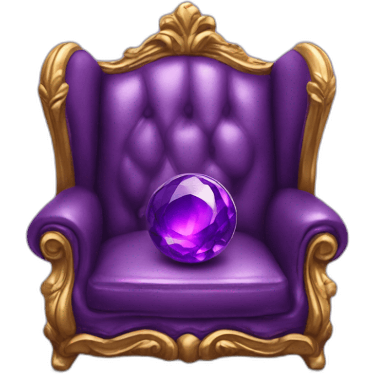 varnished purple leather high hell with purple gem stone emoji