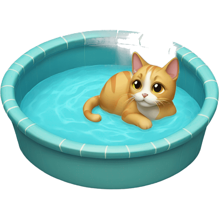 cat in a pool emoji