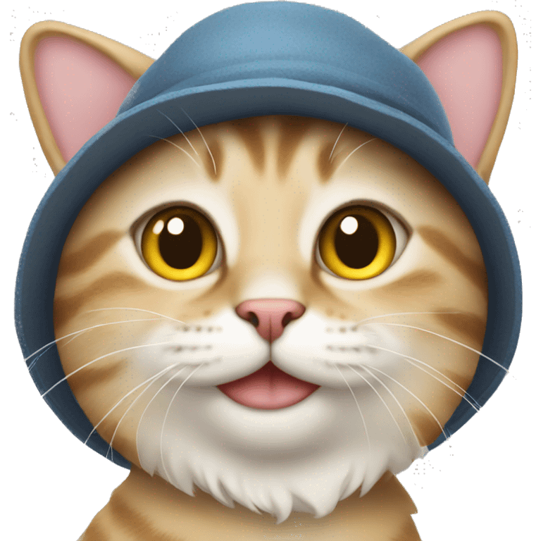  Cat wearing a hat emoji