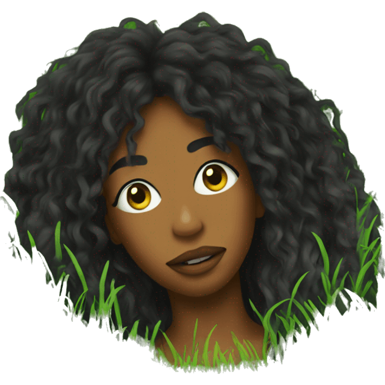 sza in grass emoji