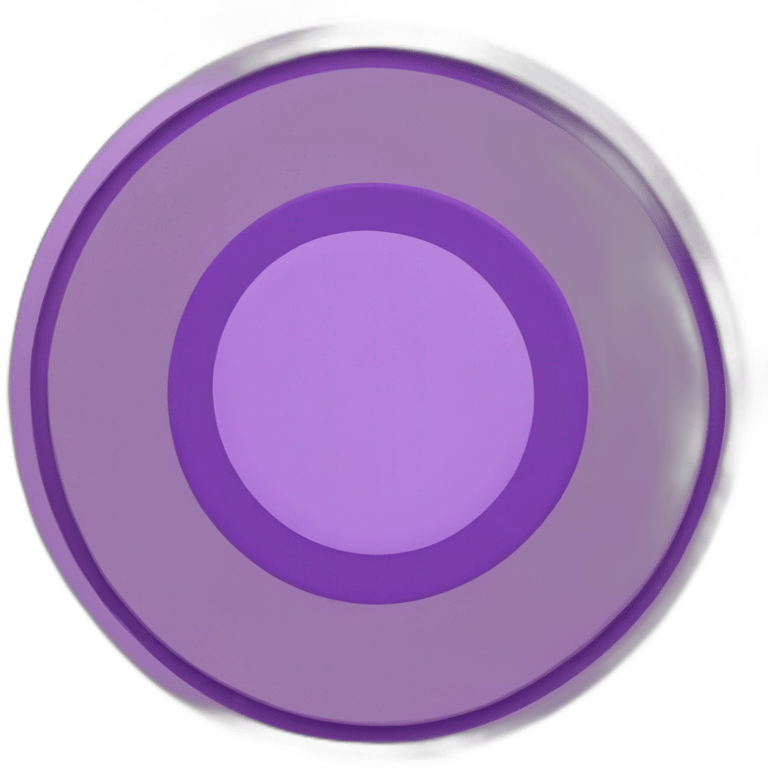 two purple circles that are on top of each other, the one on the bottom is dark purple, the one on the top is light purple, they overlap each other and the color of the overlap is medium emoji