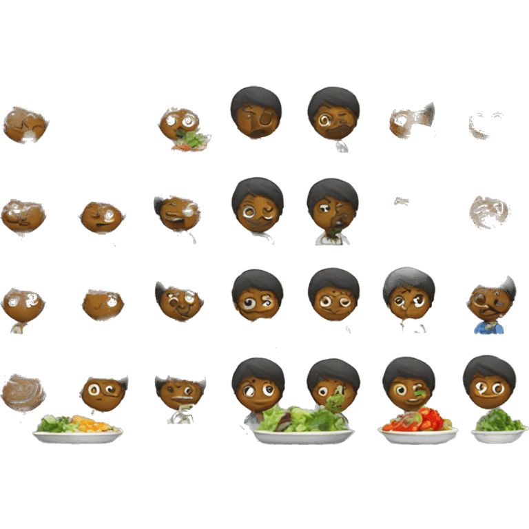 Programmer making a salad emoji