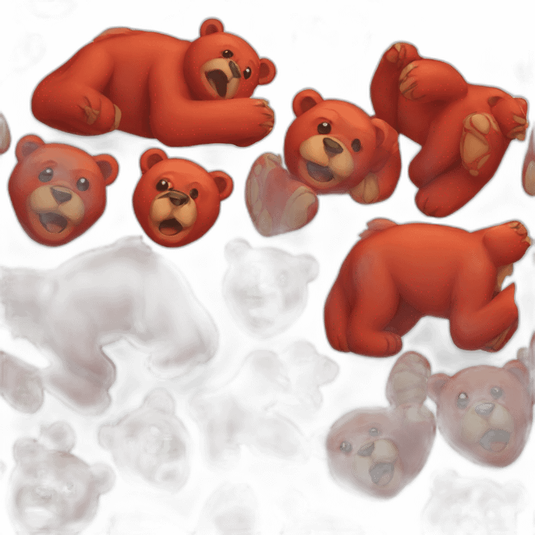 Red bear emoji