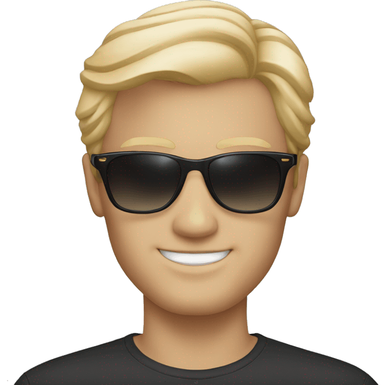 blonde hair man with cartier precious sunglasses emoji