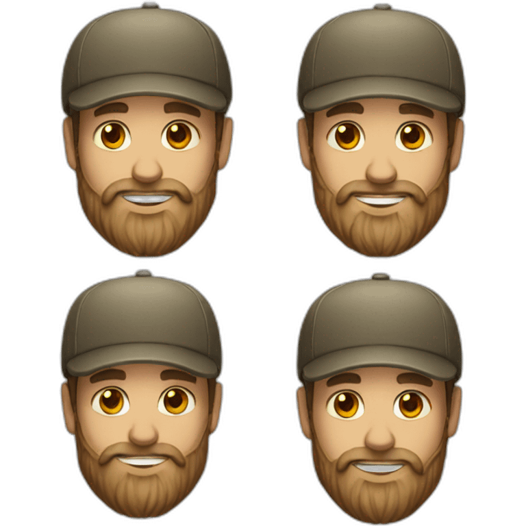 beard man with cap emoji