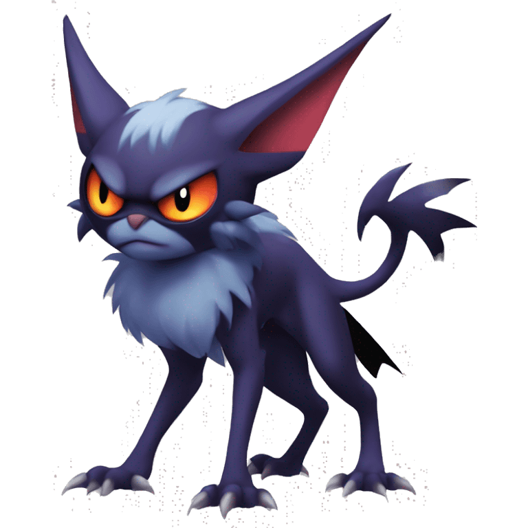 Edgy Cool Kawaii Litten-Noivern-Noibat-Absol-Pokémon Full Body emoji