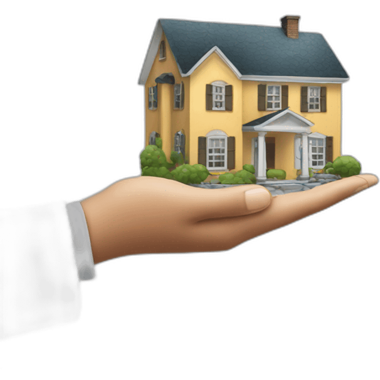 real estate holding in hand emoji