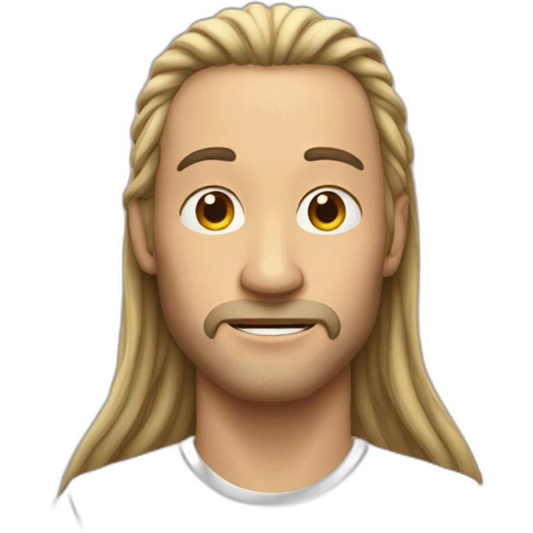 Men have long hair emoji