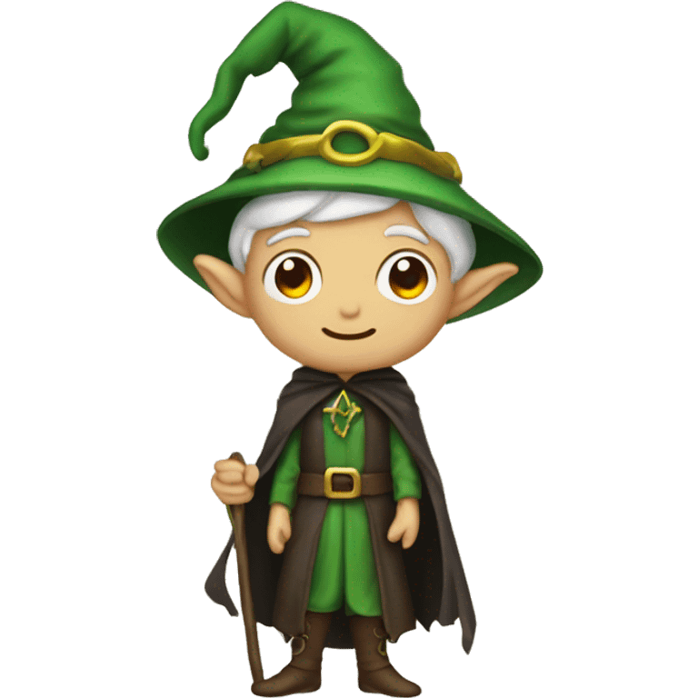 Elf male wizard Halloween theme, emoji emoji