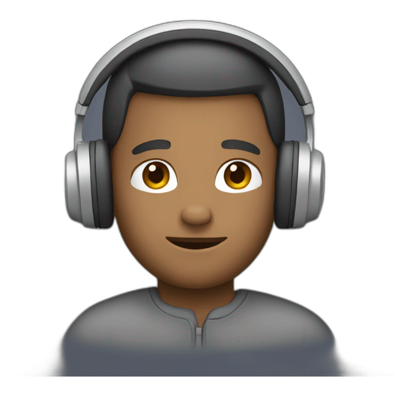 Man with headphone  emoji