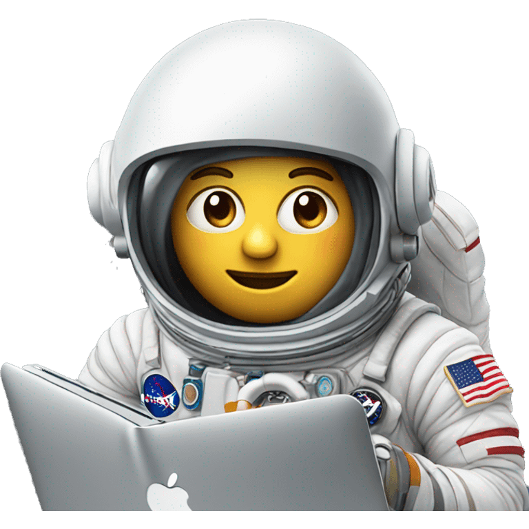 Astronaut with a macbook emoji