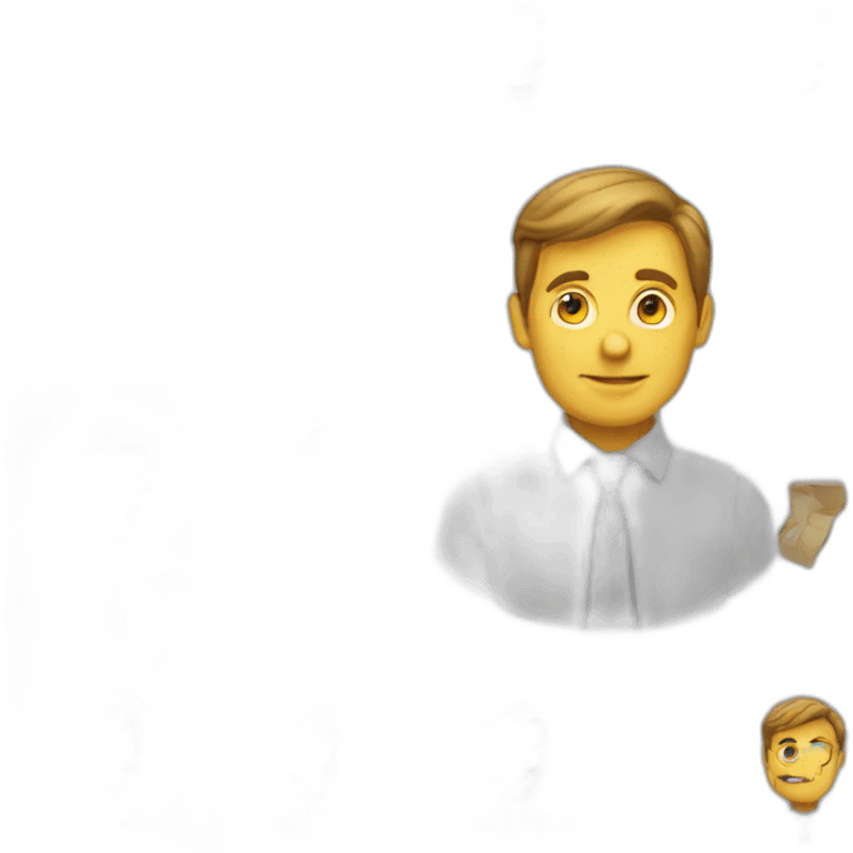 2D emoji of man in office emoji