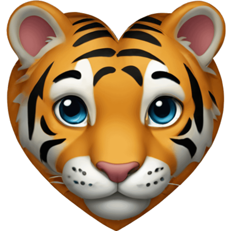 Tiger inside a heart  emoji