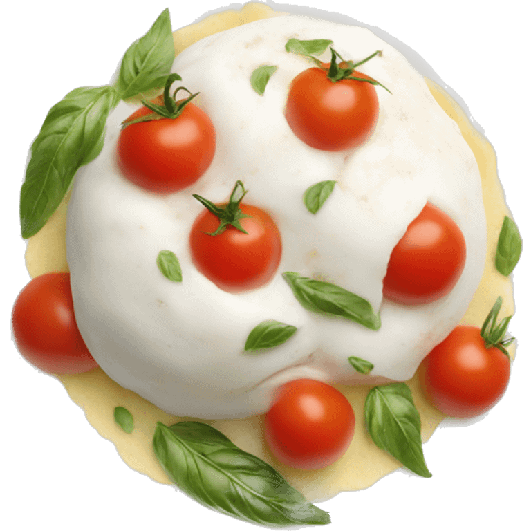 buratta with tomatoes  emoji