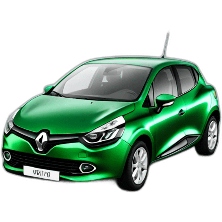 green 2013 renault clio ski train emoji