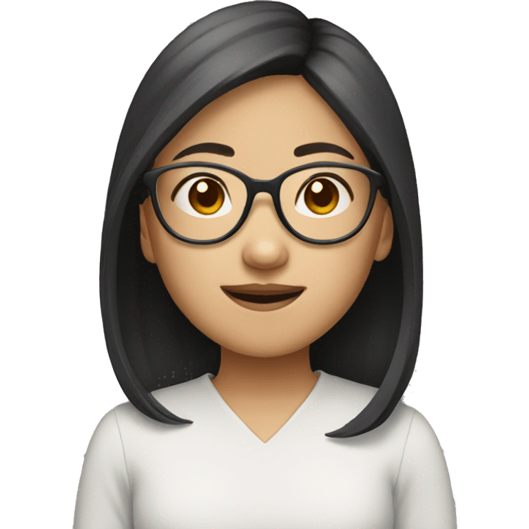 asian girl with glasses emoji