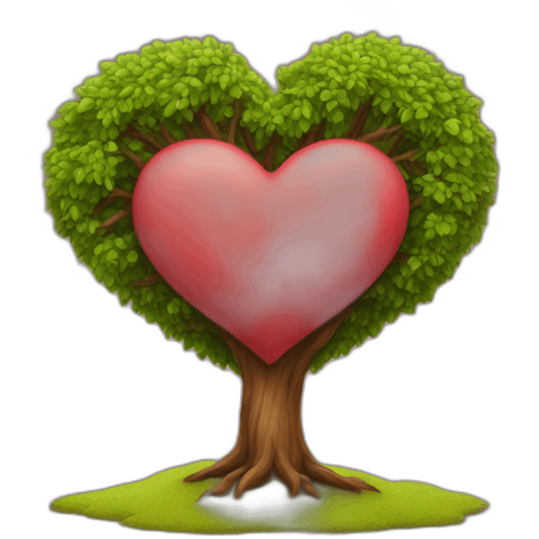 Heart shaped tree emoji