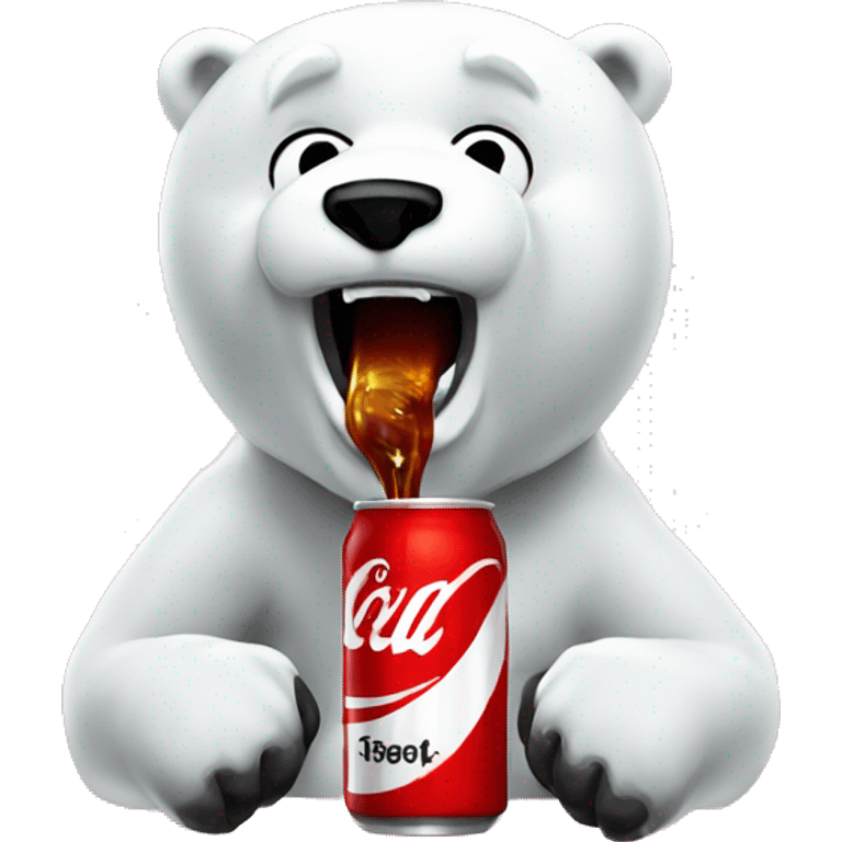 Consuming coke polarbear emoji