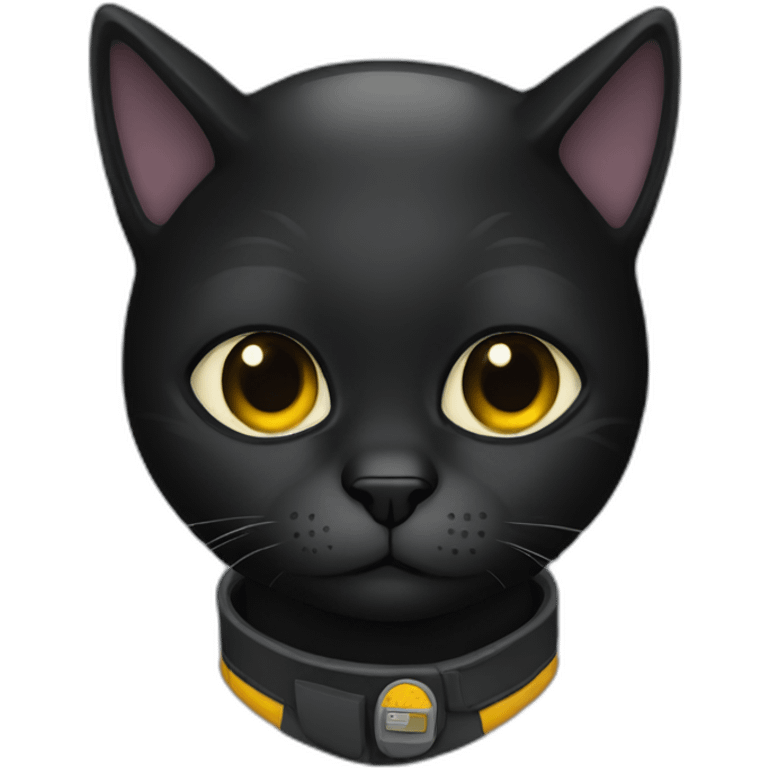 black cat that is a pilot emoji