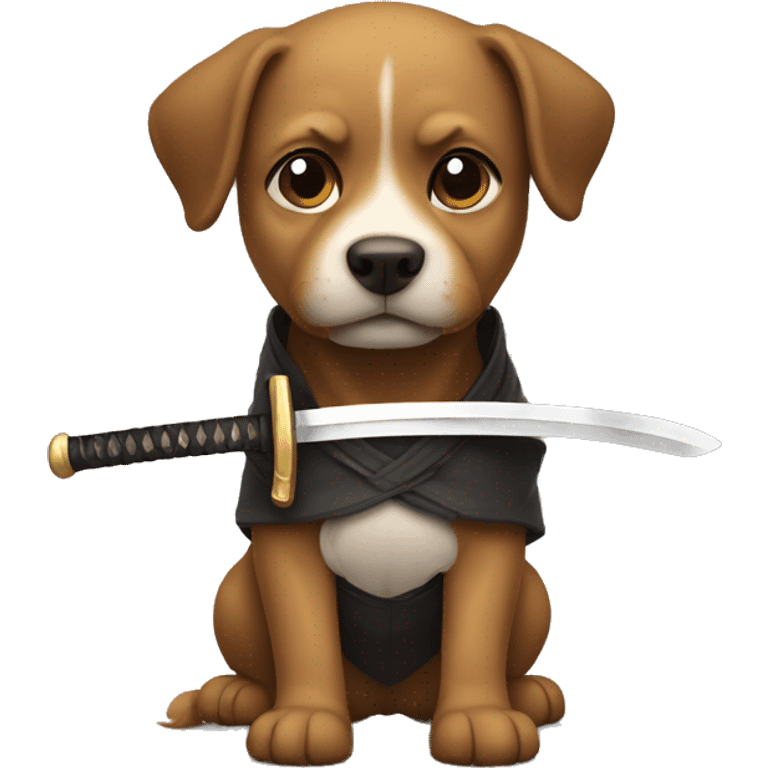 A dog with a katana emoji