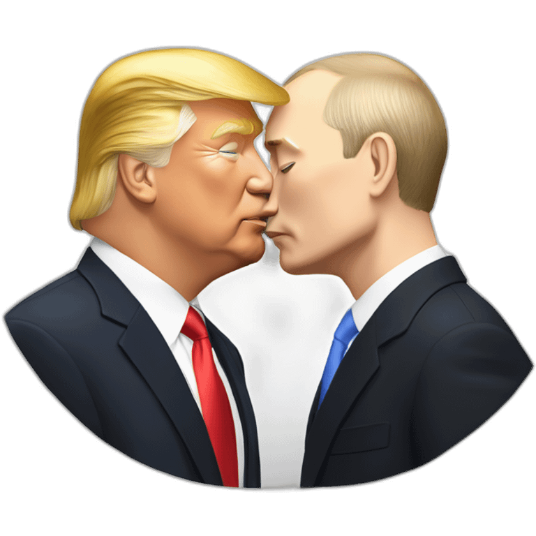 trump-and-putin-kissing,-lgbtq+ friendly, positivity, inclusiveness emoji