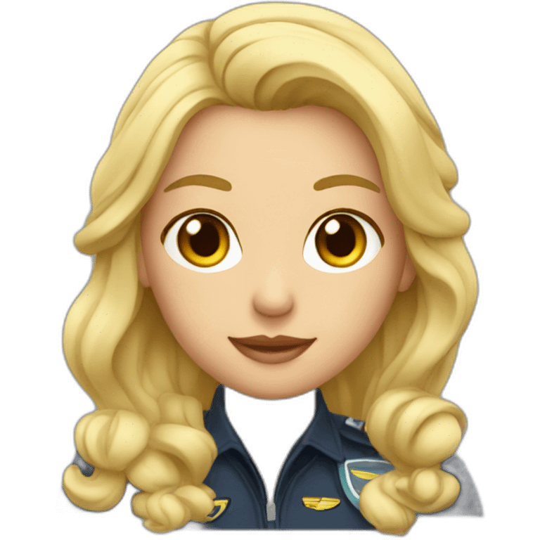 pilot blonde girñ emoji