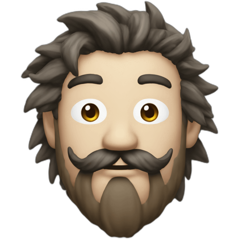 Cloud from Final fantasy 7 with a brown beard emoji