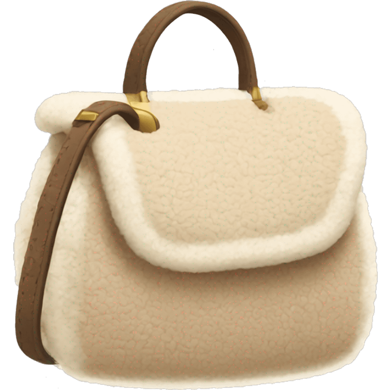 beige sherpa purse emoji