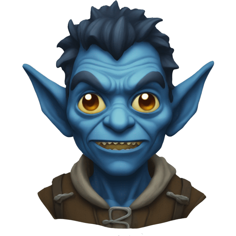 Blue goblin emoji