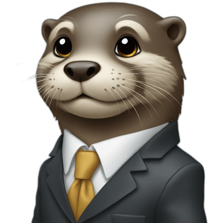 otter in suit and tie emoji