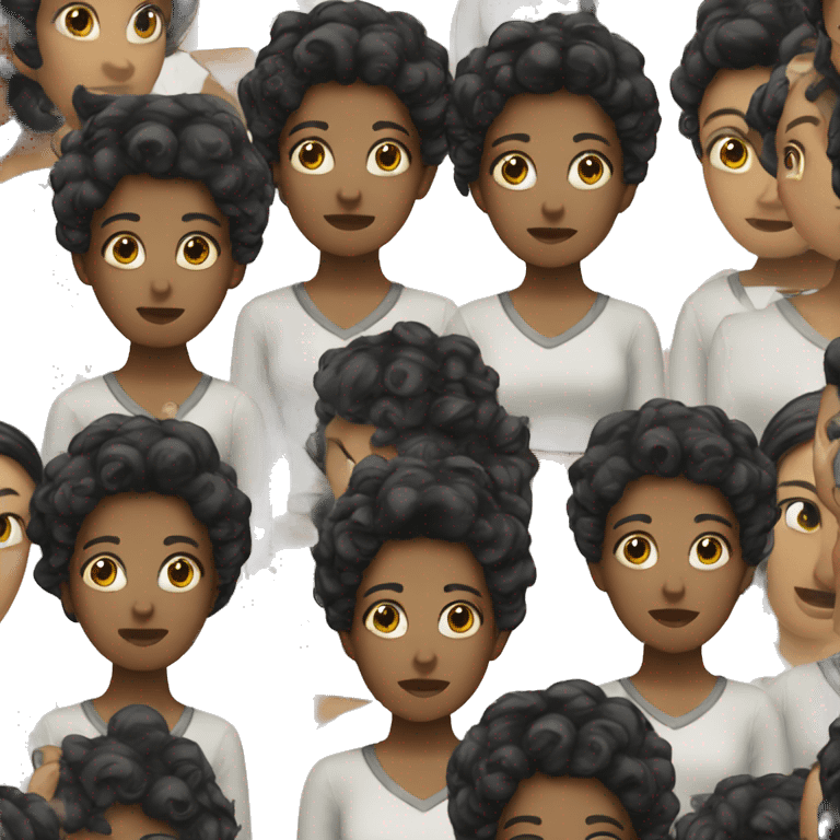 Black hair girl who has a question  emoji