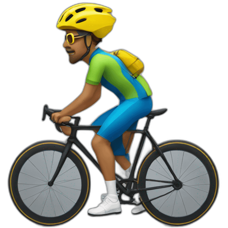 Fixed gear cyclist emoji