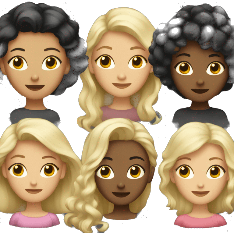 Lady with blonde and black hair  emoji