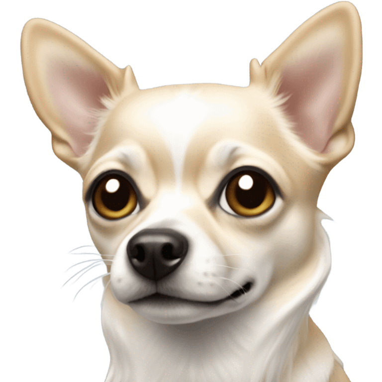 white realistic chihua emoji