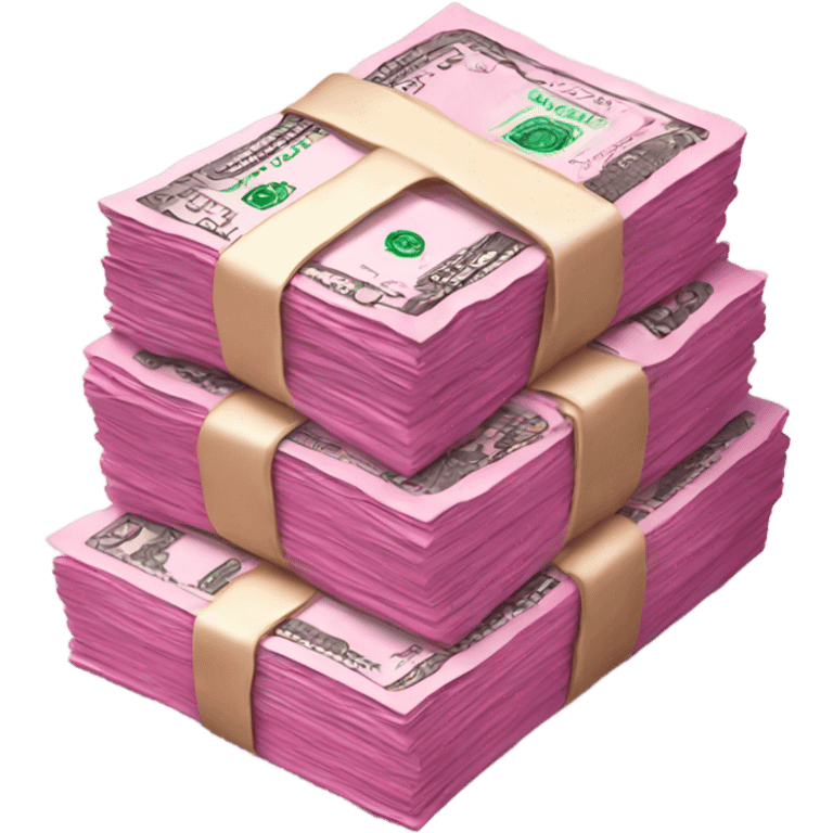 pink money stack emoji