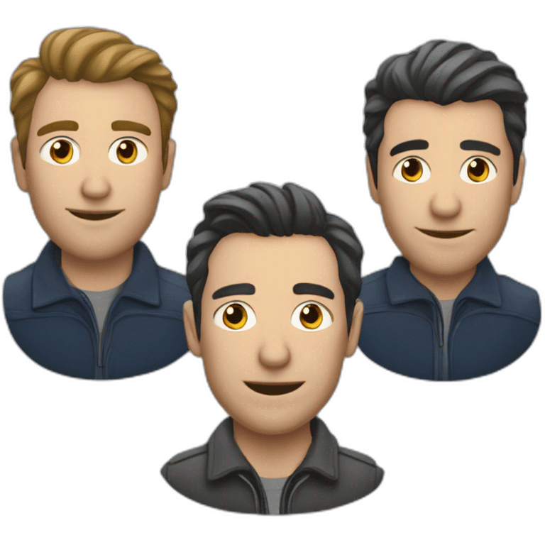 Une équipe de 3 hommes français emoji