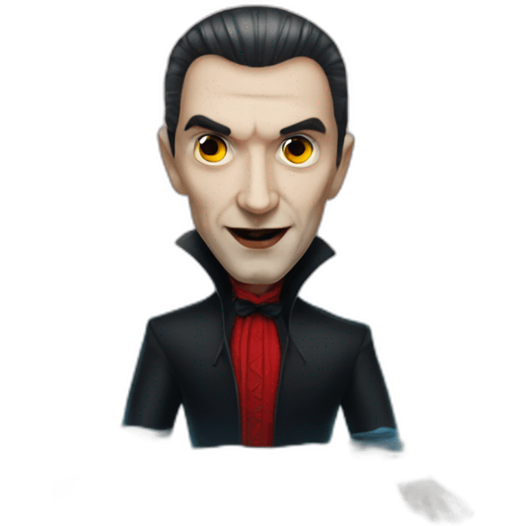 dracula in a pool hyperrealistic emoji