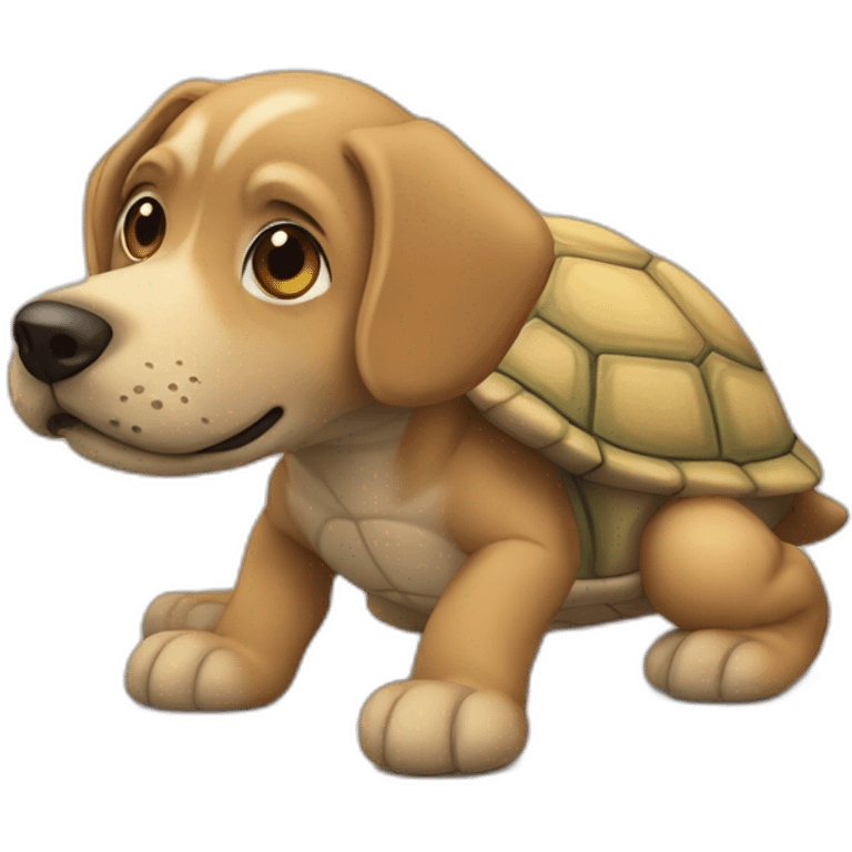 Chien sur tortue  emoji