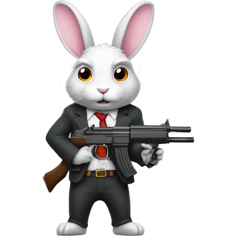 Rabbit holding a gun emoji