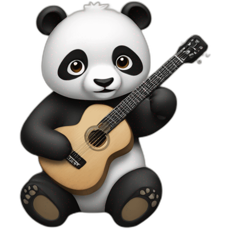 Panda che suona la chitarra emoji