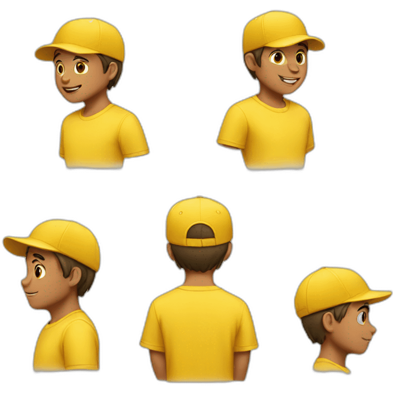 Boy wearing Yellow cap emoji