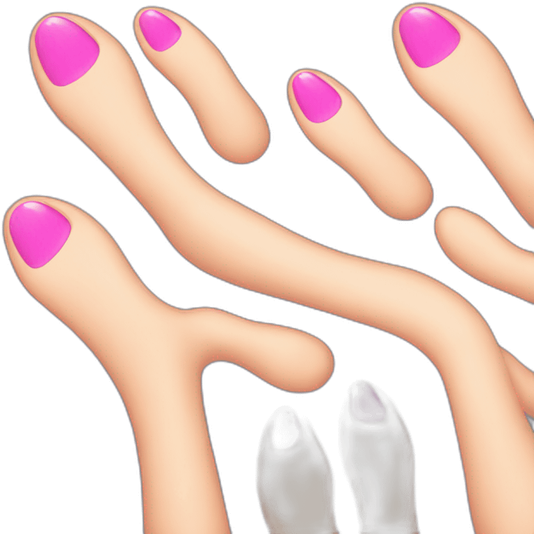 Feet with long nail claws emoji