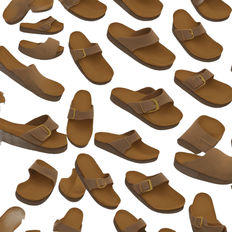 brown birkenstock clogs emoji