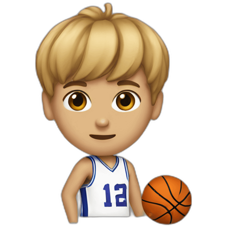 Justin Bieber playing basketball emoji