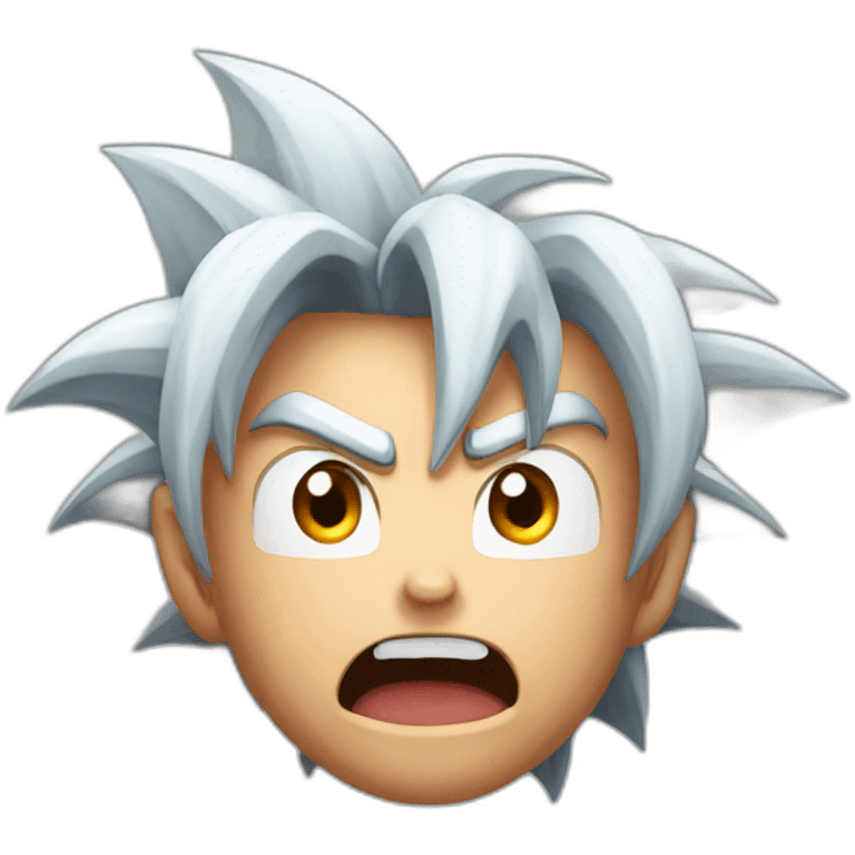 Goku scared head emoji