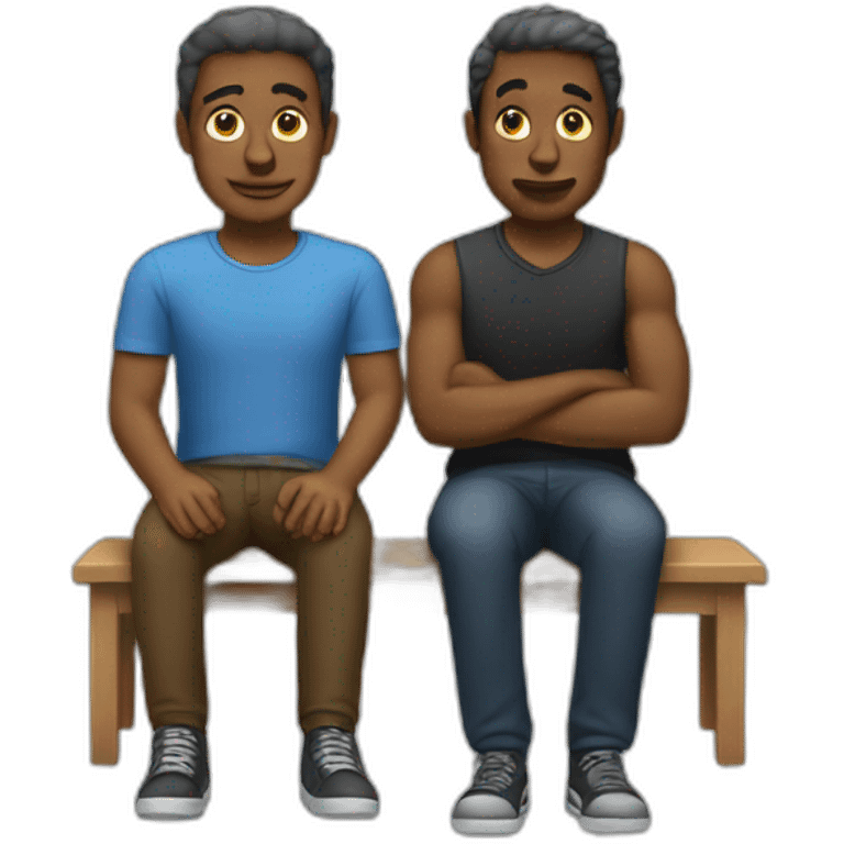 Two people sit down emoji