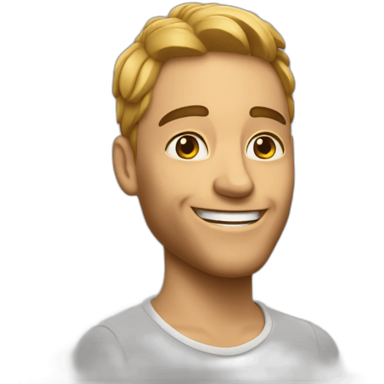 Un emoji  con cara feliz y que ponga anas emoji