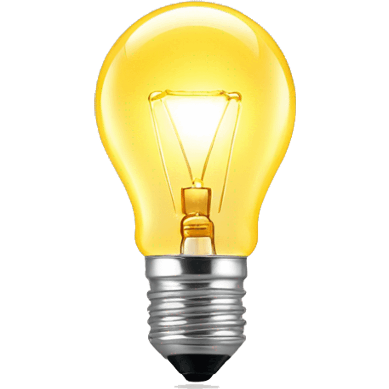 exposed incandescent light bulb on a long and tall light stand emoji